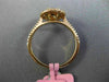 ESTATE .88CT PINK & GREEN DIAMOND 18KT ROSE GOLD 3D DOUBLE HALO ENGAGEMENT RING