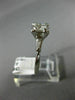 ANTIQUE OLD MINE .54CT ROUND CUT DIAMOND 14KT WHITE GOLD ENGAGEMENT RING #22209