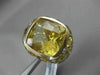 ESTATE LARGE 23.08CTW DIAMOND & AAA YELLOW TOPAZ 14KT YELLOW GOLD ETOILE RING