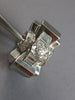 ANTIQUE LARGE 1.72CT OLD MINE DIAMOND 18KT WHITE GOLD 3D ENGAGEMENT RING #28305