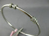 ESTATE .70CT DIAMOND 14KT WHITE GOLD 3D MOVABLE CIRCLE OF LIFE BANGLE BRACELET