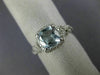 1.40CT DIAMOND & AAA AQUAMARINE 14KT WHITE GOLD HALO CUSHION CUT ENGAGEMENT RING