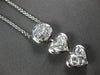 LARGE 2.47CT DIAMOND 18KT WHITE GOLD MULTI SHAPE INVISIBLE DOUBLE HEART NECKLACE