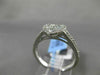 ESTATE LARGE .75CT DIAMOND 18KT WHITE GOLD DOUBLE BAND 3 DIMENSIONAL HEART RING
