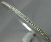 1.44CT DIAMOND 18KT WHITE GOLD ROUND FILIGREE MILGRAIN ETERNITY BANGLE BRACELET
