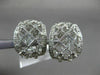 ESTATE WIDE 1.08CT DIAMOND 14KT WHITE GOLD 3D FILIGREE ETOILE HANGING EARRINGS