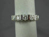 ESTATE WIDE .74CT DIAMOND 14K WHITE GOLD 5 STONE CHANNEL ANNIVERSARY RING #22470