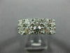 LARGE 2.30CT ROUND DIAMOND 14K WHITE GOLD 3D DOUBLE ROW WEDDING ANNIVERSARY RING