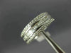 ESTATE WIDE 1.43CT DIAMOND 18KT WHITE GOLD 3D ROUND & BAGUETTE ANNIVERSARY RING