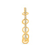 .18CT DIAMOND 14KT YELLOW GOLD 3D MULTI CIRCULAR FLOATING HOOP HANGING EARRINGS
