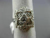 ESTATE WIDE .30CT ROUND DIAMOND 14K WHITE GOLD 3D PAVE ETOILE SQUARE FLOWER RING