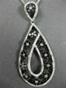 ESTATE 1.92CTW AAA BLACK & WHITE DIAMOND 14KT WHITE GOLD FLORAL DROP PENDANT