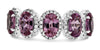 1.61CT DIAMOND & AAA PINK SAPPHIRE 14KT WHITE GOLD OVAL & ROUND ANNIVERSARY RING