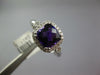 1.62CT DIAMOND & AAA AMETHYST 14KT WHITE GOLD CUSHION & ROUND FILIGREE FUN RING