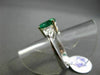 ESTATE 2.20CT DIAMOND & AAA EMERALD 14KT WHITE GOLD 3 STONE ENGAGEMENT RING