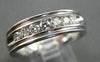 ESTATE WIDE .56CT DIAMOND 14KT WHITE GOLD 7 STONE ANNIVERSARY WEDDING RING #2603