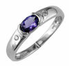 .54CT DIAMOND & AAA TANZANITE 14KT WHITE GOLD 3D SEMI BEZEL ETOILE PROMISE RING