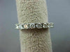 ESTATE .53CT DIAMOND 14KT WHITE GOLD SEMI ETERNITY WEDDING ANNIVERSARY RING #362