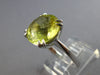 LARGE 8.0CT AAA LEMON QUARTZ 14KT WHITE GOLD 3D ROUND SOLITAIRE FUN RING #27891