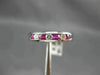ESTATE .35CT DIAMOND & AAA RUBY 14KT WHITE GOLD WEDDING ANNIVERSARY RING #18896