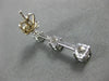 ESTATE .88CT DIAMOND 14KT WHITE GOLD PAST PRESENT FUTURE HANGING EARRINGS #14438