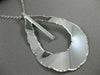 ESTATE LARGE .26CT DIAMOND 14KT WHITE GOLD 3D TEAR DROP HANDCRAFTED LOVE PENDANT