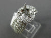 WIDE 1.95CT DIAMOND 18KT WHITE GOLD 3D HALO FILIGREE SEMI MOUNT ENGAGEMENT RING