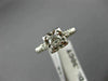 ESTATE .35CT OLD MINE DIAMOND 14KT WHITE GOLD 3D FISHTAIL ENGAGEMENT RING #14935