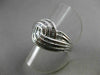 ESTATE WIDE 1.11CT DIAMOND 14KT WHITE GOLD WOVEN COCKTAIL RING F/G VVS #19396