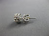 ESTATE LARGE 1.15CT DIAMOND 14KT WHITE GOLD FLOWER CLUSTER STUD EARRINGS #22438