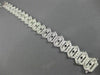 ESTATE WIDE 2.65CT DIAMOND 18KT WHITE GOLD 3D FILIGREE HEXAGON MILGRAIN BRACELET