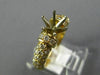 ESTATE .72CT DIAMOND 14KT YELLOW GOLD 3D ROUND PAVE SEMI MOUNT ENGAGEMENT RING
