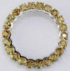2.40CT AAA CITRINE 14KT WHITE GOLD 3D ROUND CLASSIC CIRCLE OF LIFE FUN PENDANT