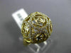 ESTATE WIDE .55CT DIAMOND 14KT YELLOW GOLD 3D OPEN FILIGREE DOME SHAPE FUN RING