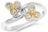 ESTATE .30CT DIAMOND 14KT WHITE AND YELLOW GOLD 3D BEZEL LOVE KNOT RING