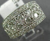 WIDE 1.50CT DIAMOND 14KT WHITE GOLD 3D MILGRAIN SEMI ETERNITY ANNIVERSARY RING