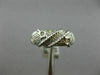 ESTATE .34CT ROUND DIAMOND 18KT WHITE GOLD 3D DOUBLE STAR ROPE LOVE FUN RING