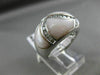 ESTATE WIDE .55CT DIAMOND 14KT WHITE GOLD AAA MOTHER OF PEARL CRISS CROSS RING