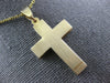 ESTATE .52CT DIAMOND 14KT TWO TONE GOLD 3D CLASSIC DOUBLE PLATED CROSS PENDANT