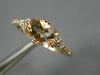 ESTATE 1.08CT DIAMOND & AAA MORGANITE 14KT ROSE GOLD SEMI ETERNITY CLUSTER RING