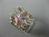 EXTRA LARGE 3.15CT WHITE & PINK DIAMOND 18K WHITE & ROSE GOLD ANNIVERSARY RING