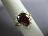 3.55CT DIAMOND & AAA PINK TOURMALINE 14K 2 TONE GOLD PEAR SHAPE ENGAGEMENT RING