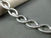 ESTATE WIDE .75CT DIAMOND 14KT WHITE GOLD INFINITY ITALIAN NECKLACE #22673