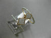 ESTATE WIDE .32CT DIAMOND 14K ROSE GOLD 3D DOUBLE ROW GRADUATING SQUARE FUN RING