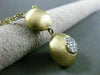 ESTATE LARGE .20CT DIAMOND 14KT TWO TONE GOLD 3D CLUSTER MATTE ITALIAN NECKLACE