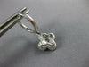 1.37CT DIAMOND 18KT WHITE GOLD 3D CLASSIC 4 LEAF CLOVER FLOWER HANGING EARRINGS