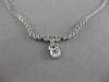 ESTATE 1.37CT DIAMOND 14KT WHITE GOLD HANGING BEZEL DROP NECKLACE 16.5" #2852