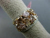 ESTATE LARGE GIA 5.11CT MULTI COLOR DIAMOND 18KT TWO TONE GOLD MULTI SHAPE RING