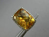 ESTATE LARGE 14.21CT DIAMOND & CITRINE 14KT BLACK GOLD 3D HALO FILIGREE EARRINGS