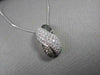 ESTATE 14KT WHITE 1.5CT X SHAPE BLACK & WHITE DIAMOND PENDANT